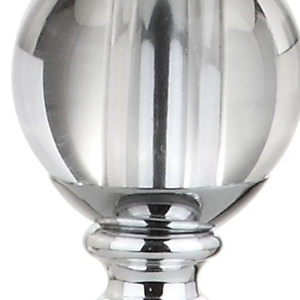 20" Silver Novelty Desk Lamp LED With Drum Shade HomeRoots