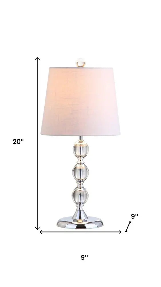 20" Silver Novelty Desk Lamp LED With Drum Shade HomeRoots