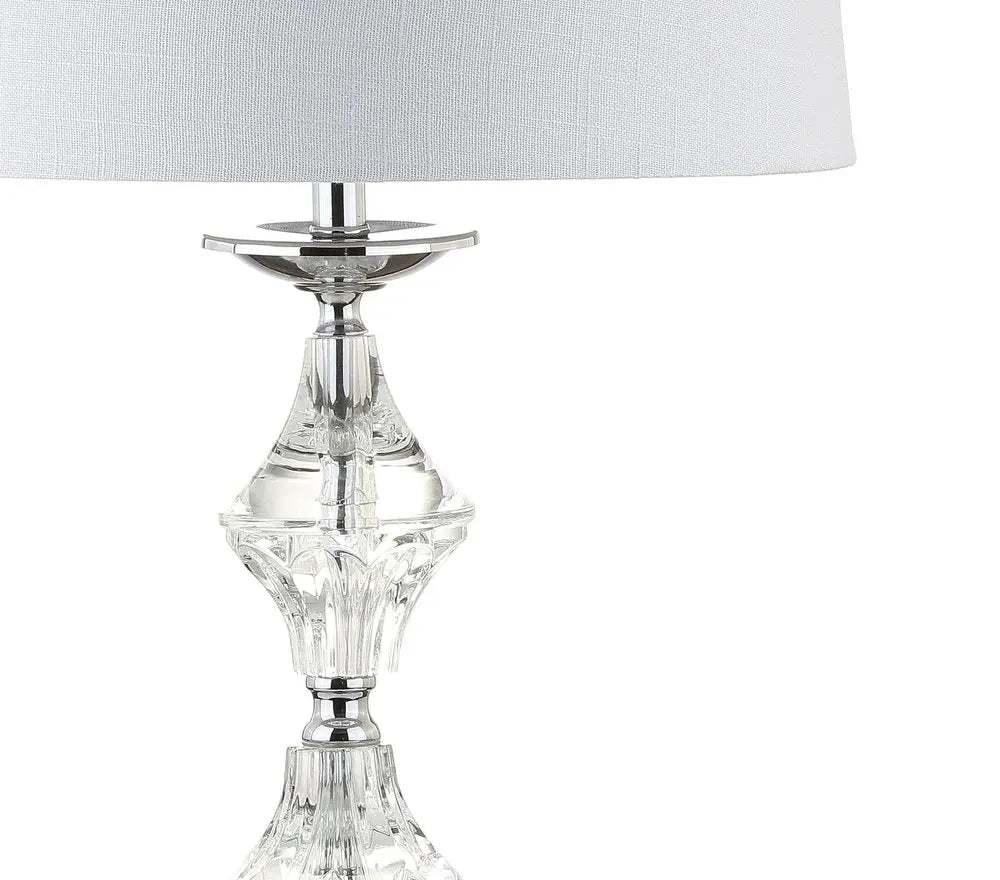 Set of Two 28" Silver Novelty Table Lamps LED With Drum Shades HomeRoots