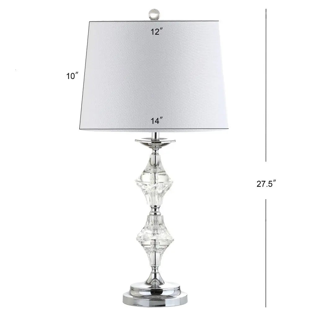Set of Two 28" Silver Novelty Table Lamps LED With Drum Shades HomeRoots