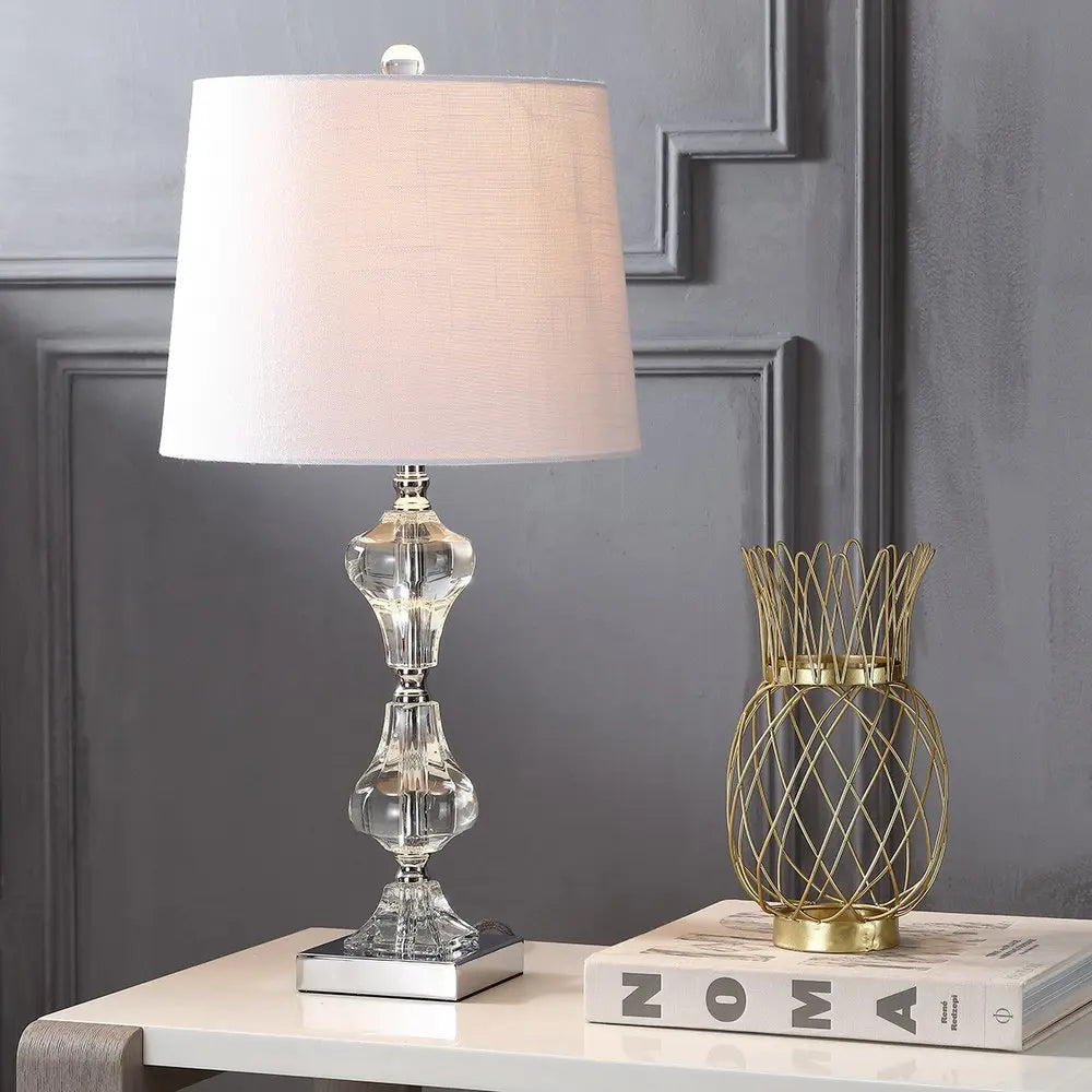 26" Silver Novelty Table Lamp LED With Empire Shade HomeRoots