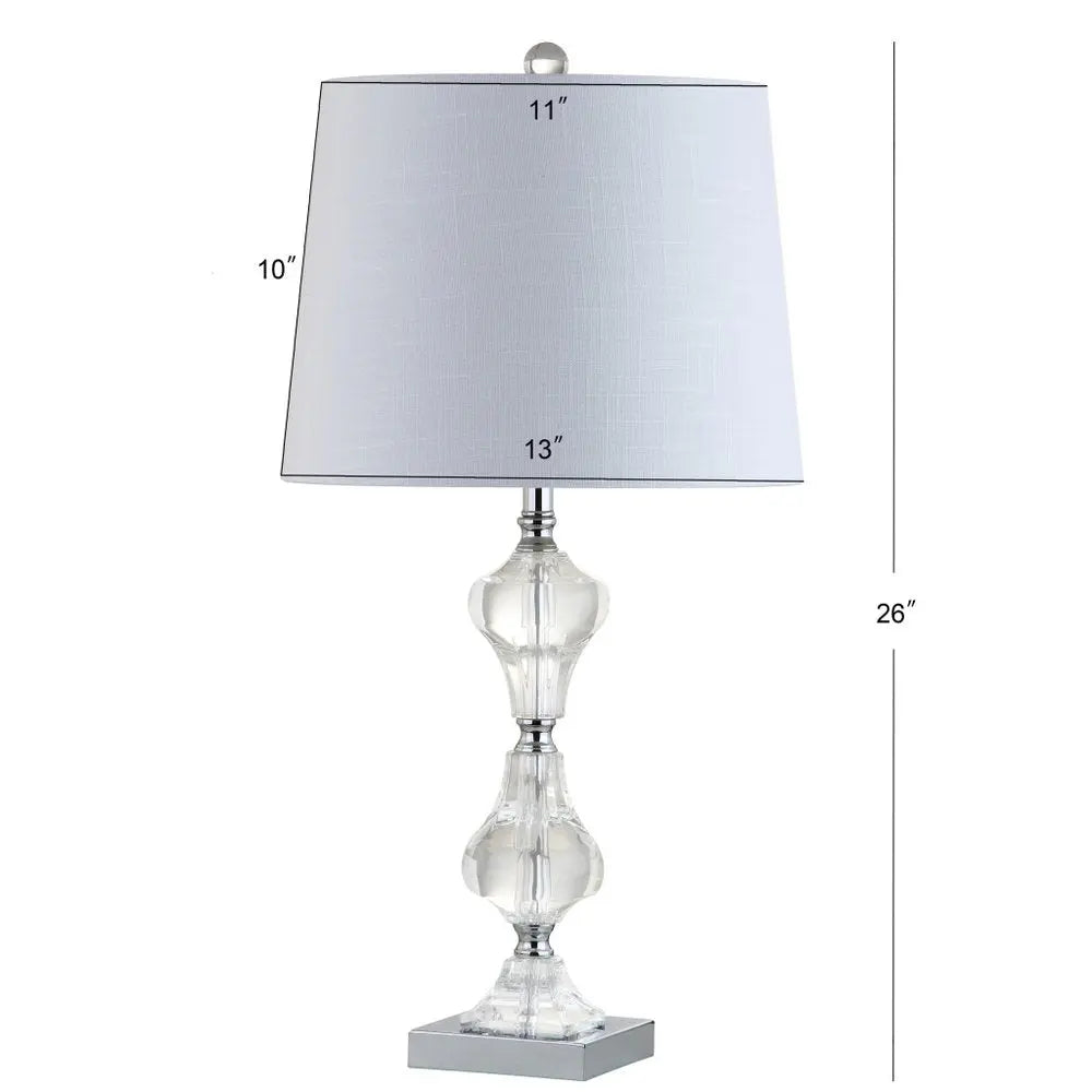 26" Silver Novelty Table Lamp LED With Empire Shade HomeRoots