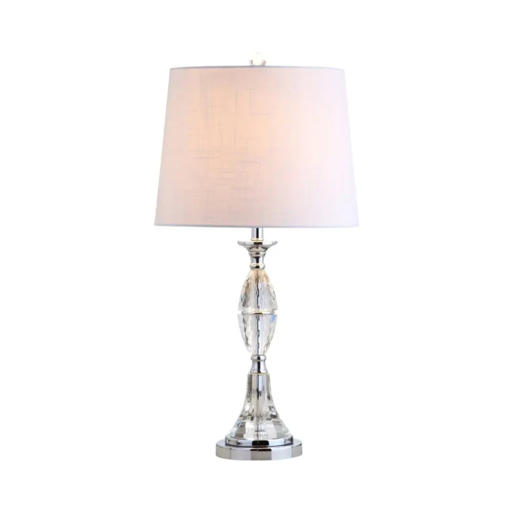 Set of Two 26" Silver Novelty Table Lamps LED With Drum Shades HomeRoots