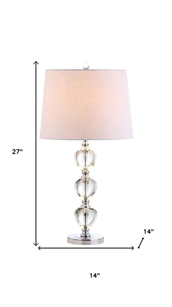 27" Silver Novelty Table Lamp LED With Drum Shade HomeRoots