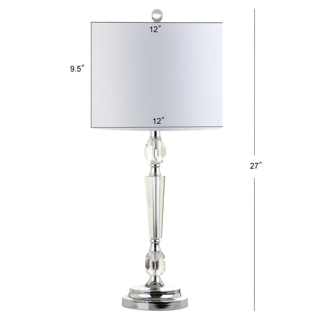Set of Two 27" Silver Novelty Table Lamps LED With Drum Shades HomeRoots