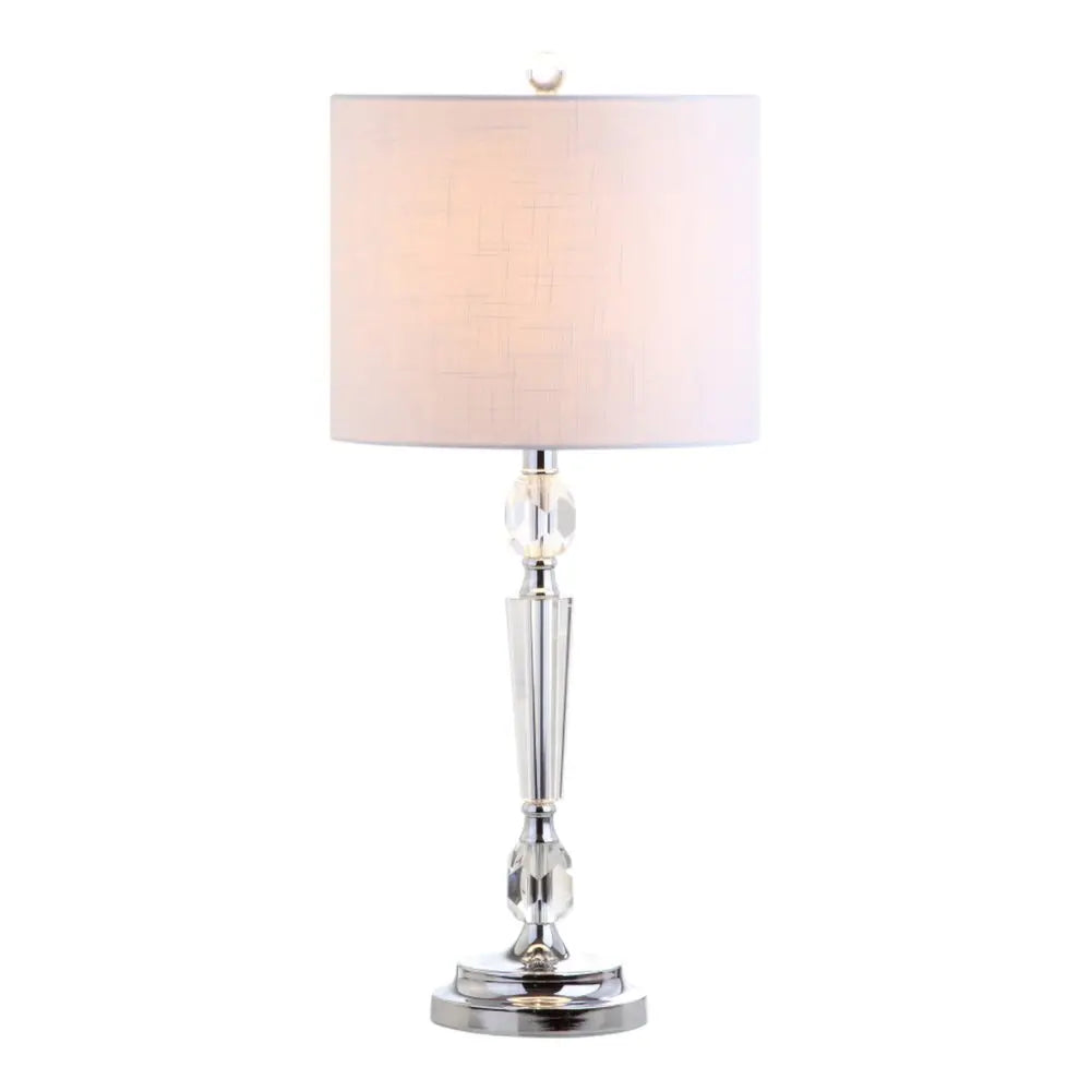 Set of Two 27" Silver Novelty Table Lamps LED With Drum Shades HomeRoots