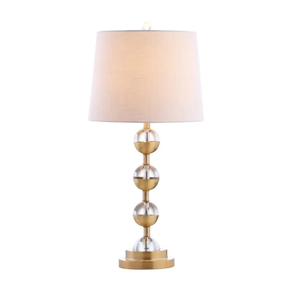 Set of Two 28" Gold Novelty Table Lamps LED With Drum Shades HomeRoots