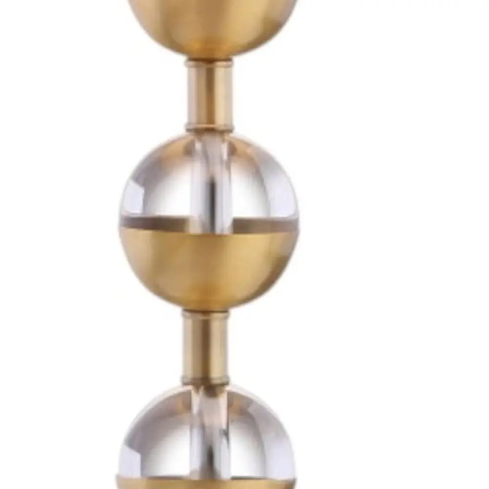 Set of Two 28" Gold Novelty Table Lamps LED With Drum Shades HomeRoots