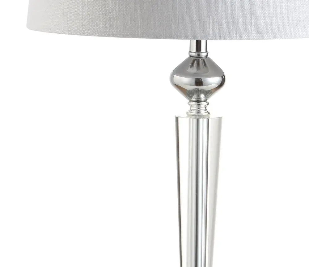 28" Silver Novelty Table Lamp LED With Drum Shade HomeRoots
