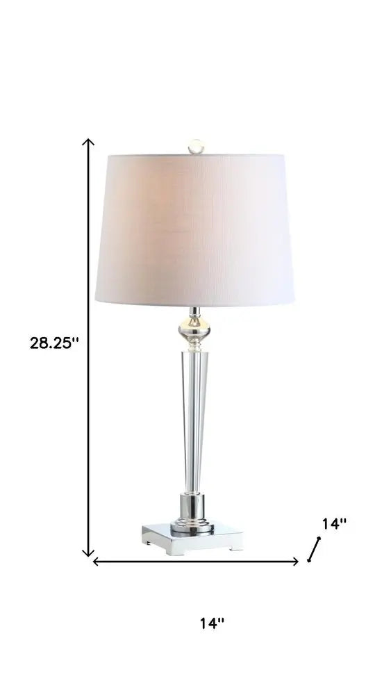 28" Silver Novelty Table Lamp LED With Drum Shade HomeRoots