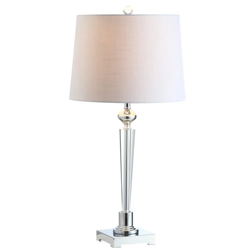 28" Silver Novelty Table Lamp LED With Drum Shade HomeRoots