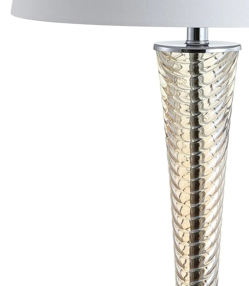 Set of Two 32" Champagne Novelty Table Lamps LED With Globe Shades HomeRoots