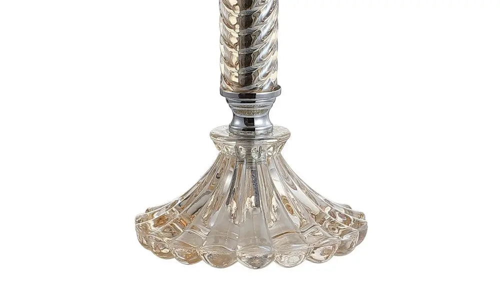 Set of Two 32" Champagne Novelty Table Lamps LED With Globe Shades HomeRoots