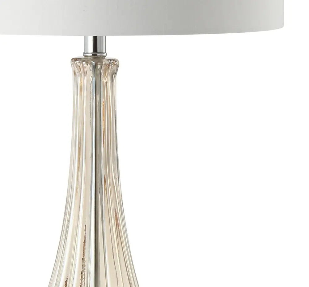 33" Clear Novelty Table Lamp LED With Drum Shade HomeRoots