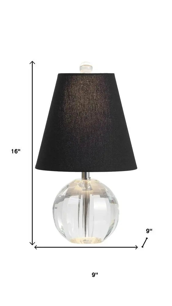 16" Clear Novelty Table Lamp LED With Empire Shade HomeRoots