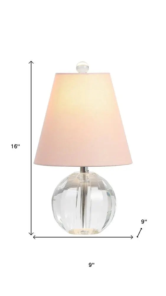 16" Clear Novelty Table Lamp LED With Globe Shade HomeRoots