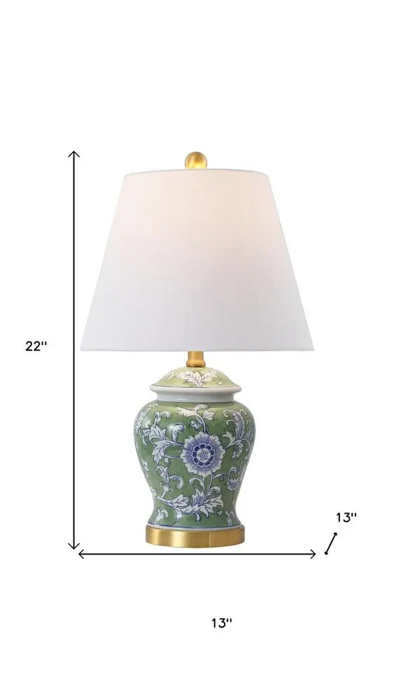 22" Gold Urn Table Lamp LED With Empire Shade HomeRoots