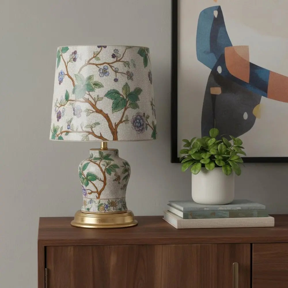 24" Gold Urn Table Lamp LED With Empire Shade HomeRoots