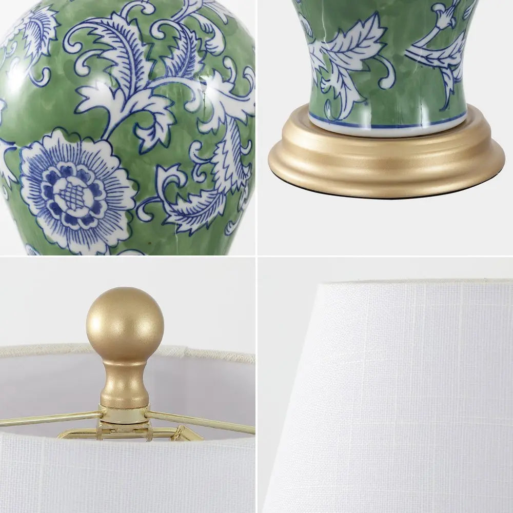 24" Gold Urn Table Lamp LED With Empire Shade HomeRoots