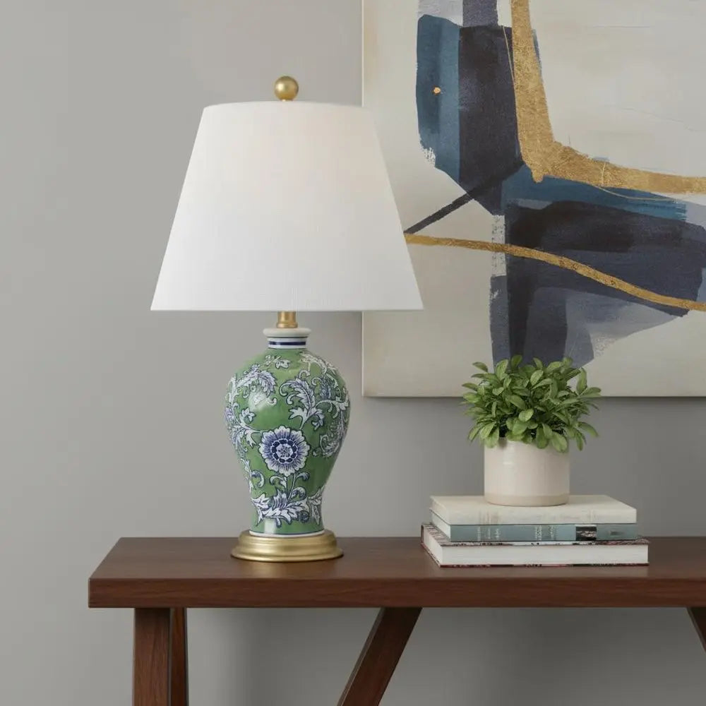 24" Gold Urn Table Lamp LED With Empire Shade HomeRoots