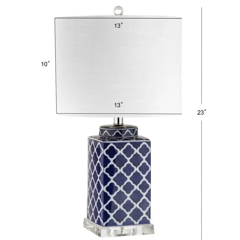 23" Clear Novelty Table Lamp LED With Drum Shade HomeRoots