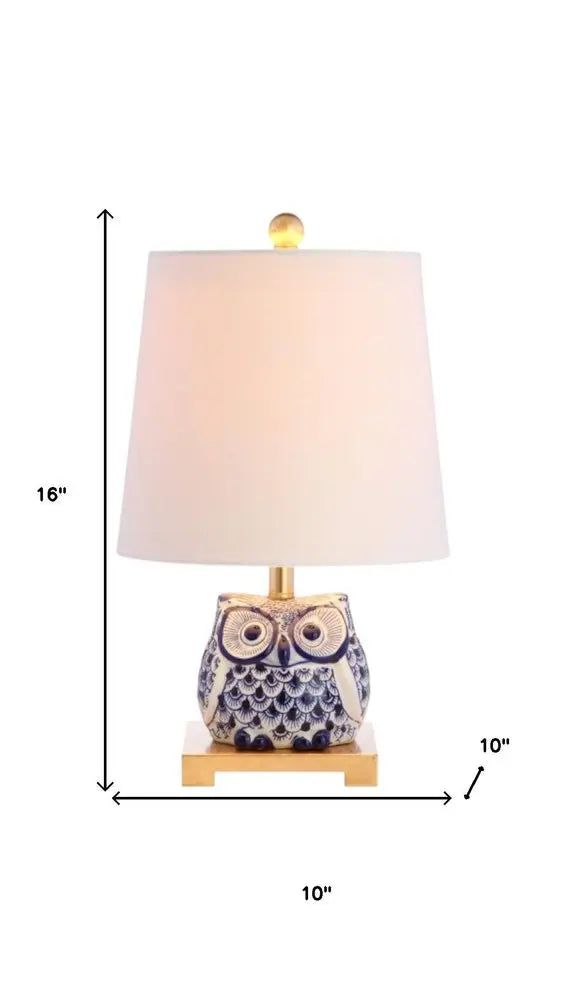 Set of Two 16" Gold Novelty Desk Lamps LED With Drum Shades HomeRoots