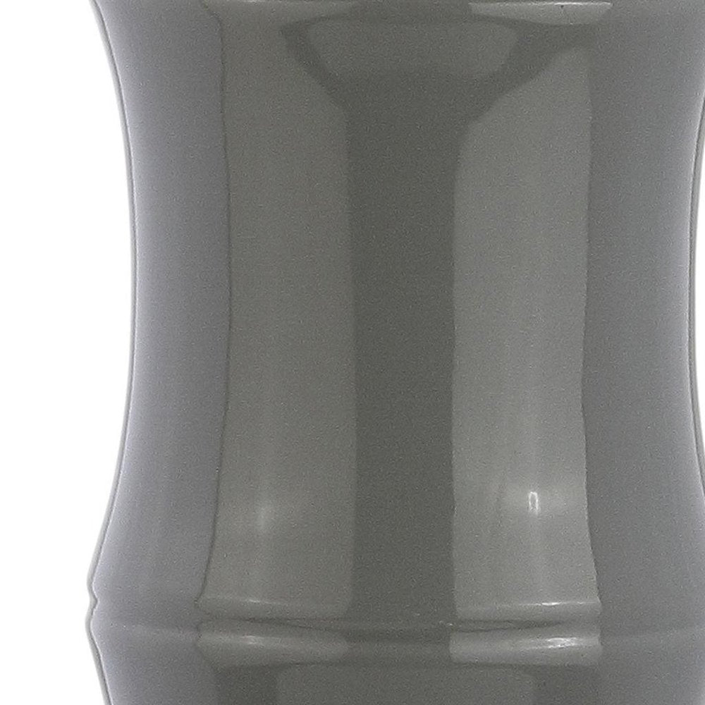 Lámpara de mesa LED transparente de 27" con pantalla de tambor