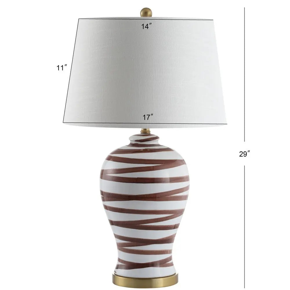 29" Gold Novelty Table Lamp LED With Drum Shade HomeRoots