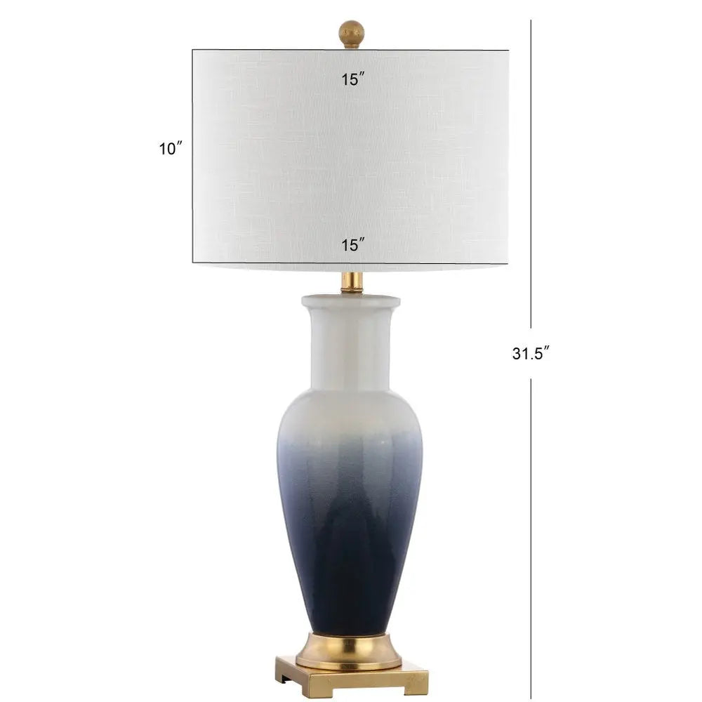 32" Gold Novelty Table Lamp LED With Drum Shade HomeRoots