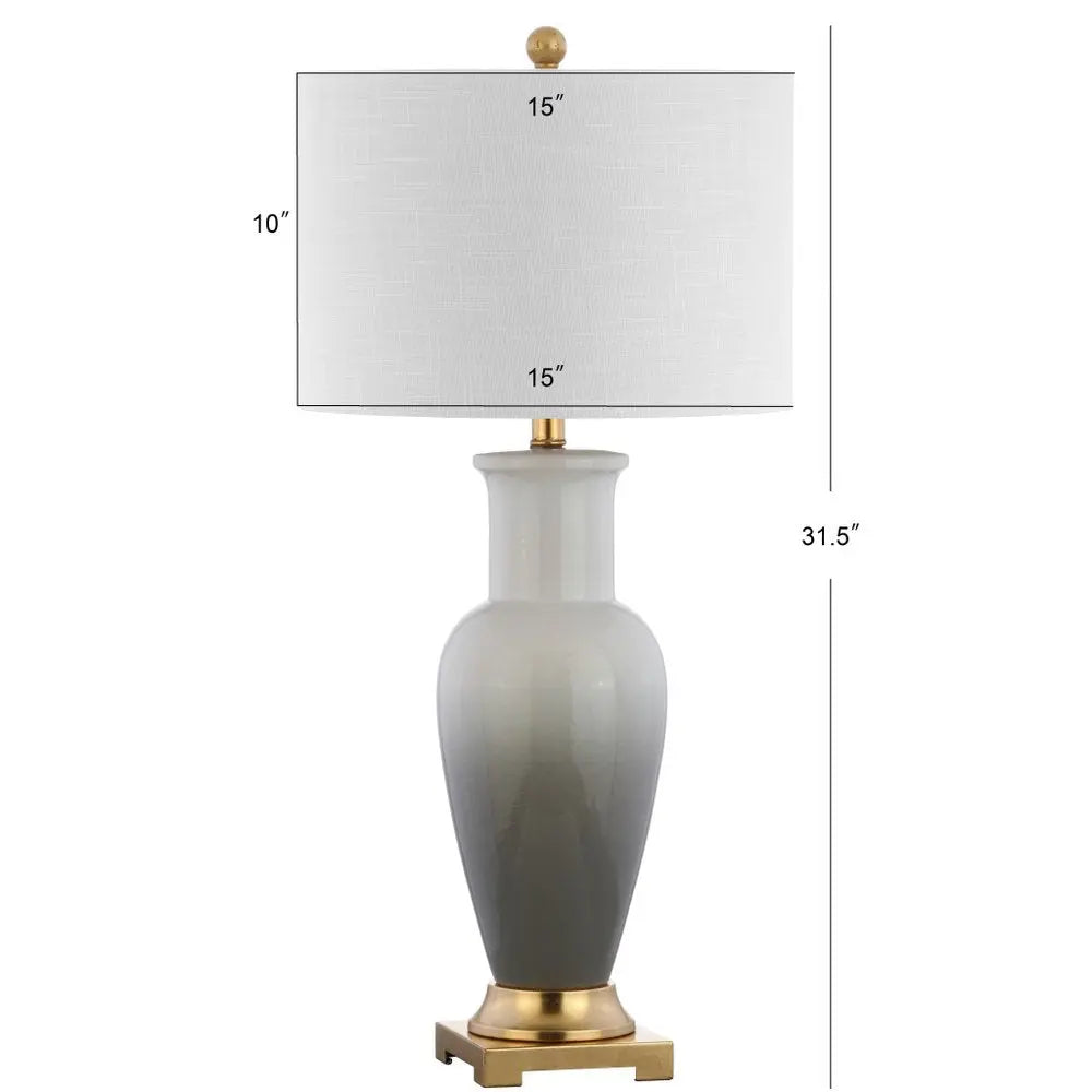 32" Gold Novelty Table Lamp LED With Drum Shade HomeRoots