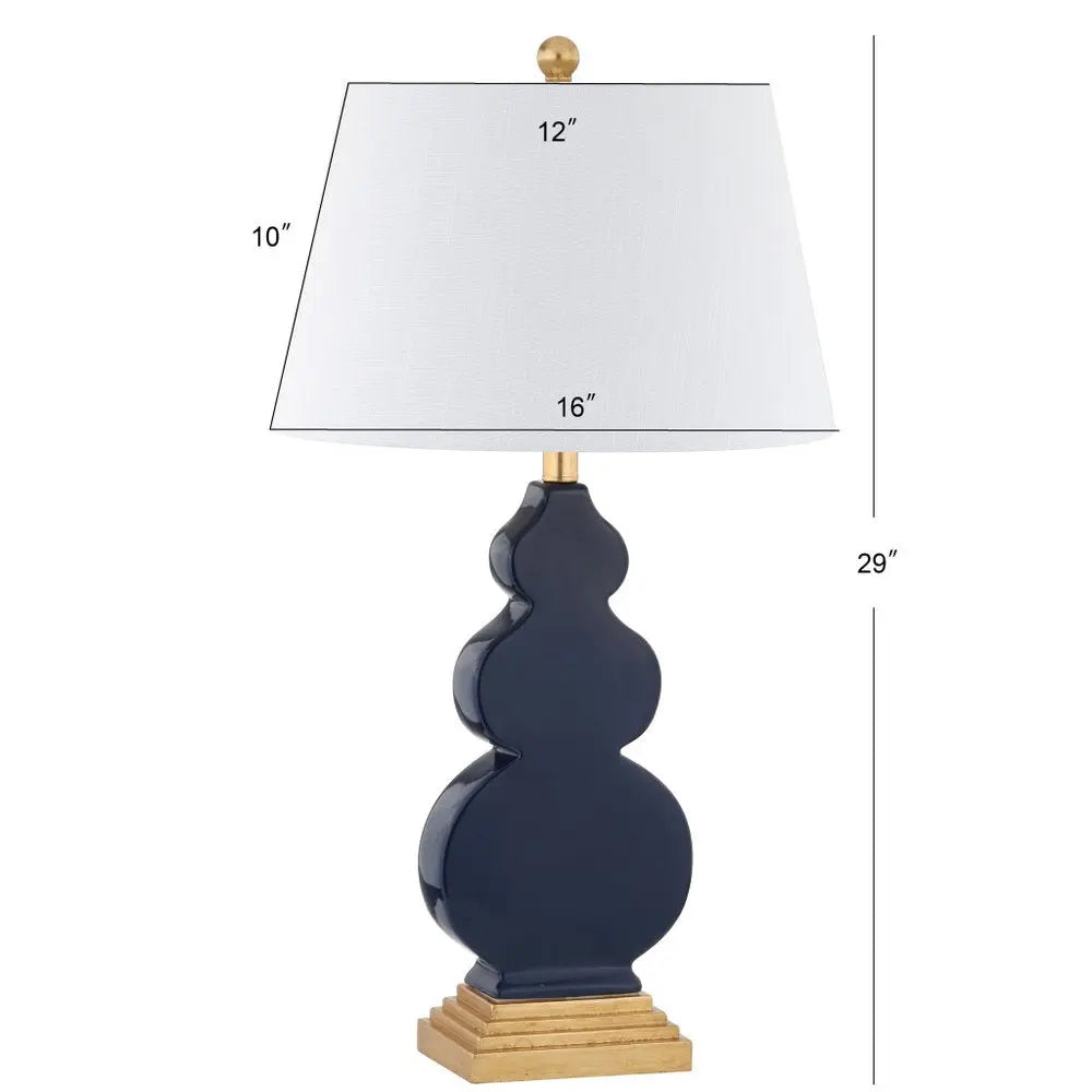 29" Gold Novelty Table Lamp LED With Drum Shade HomeRoots