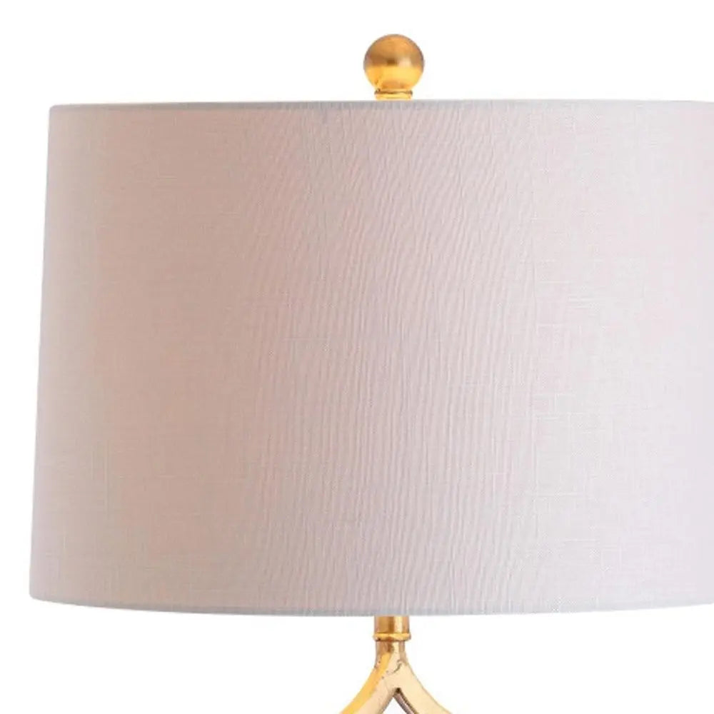 32" Clear Novelty Table Lamp LED With Drum Shade HomeRoots