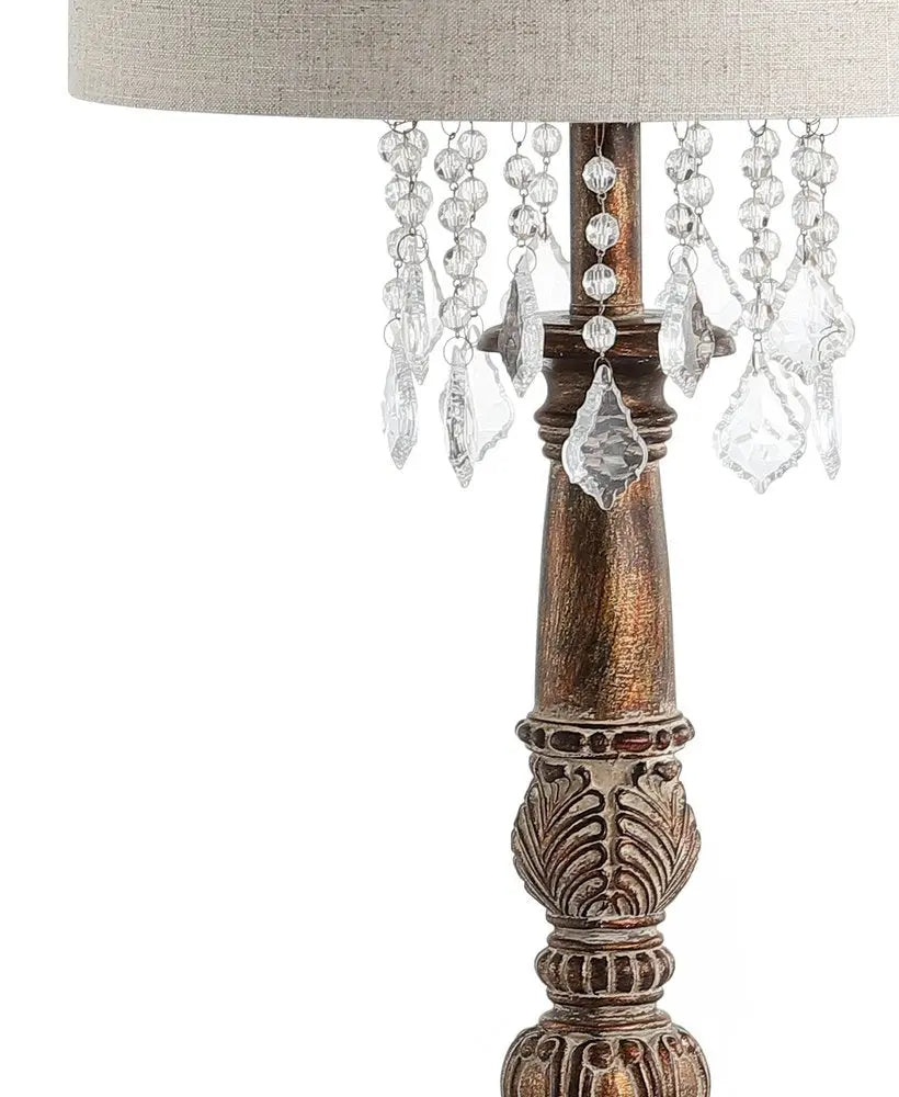 34" Brown Novelty Table Lamp LED With Drum Shade HomeRoots