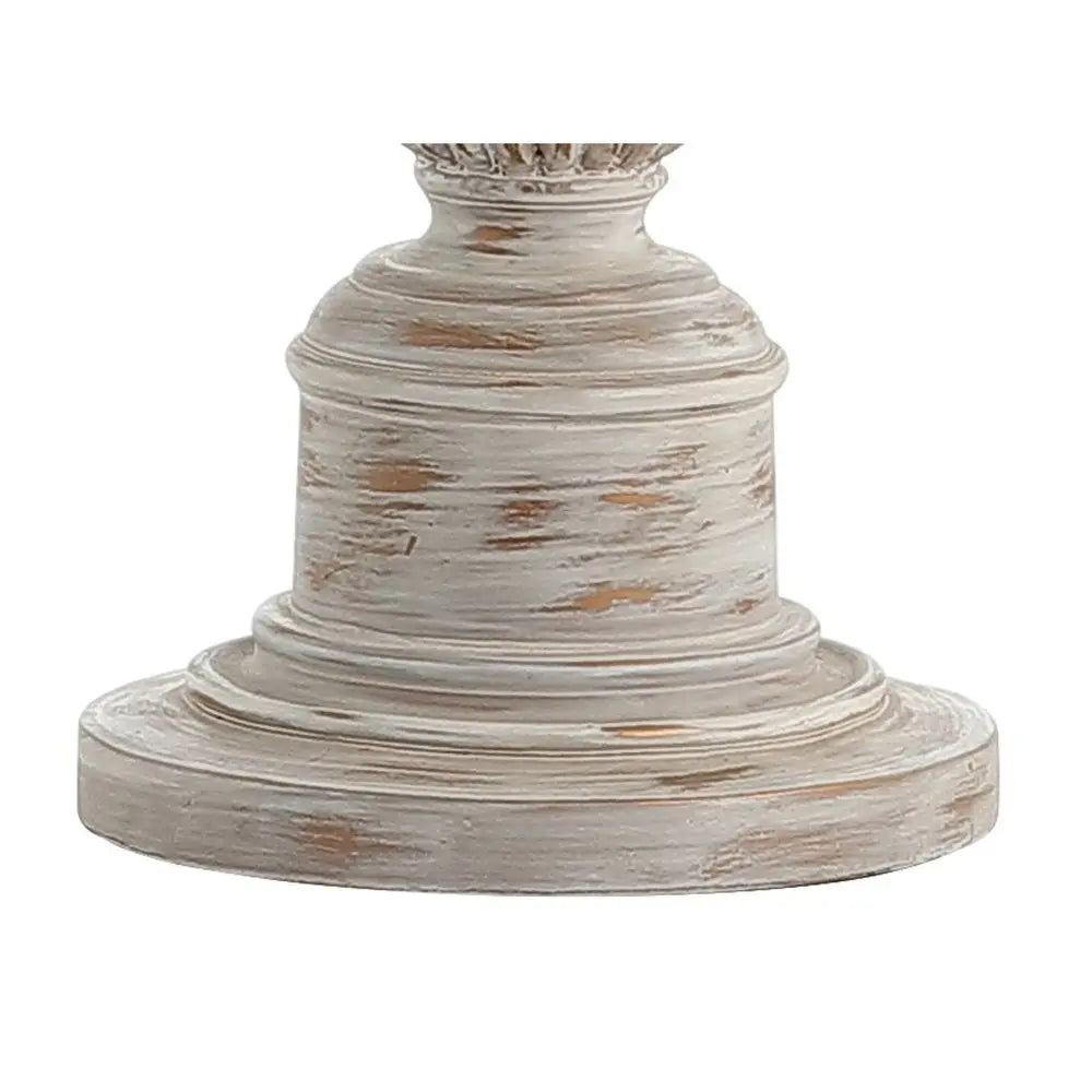 33" White Novelty Table Lamp LED With Globe Shade HomeRoots