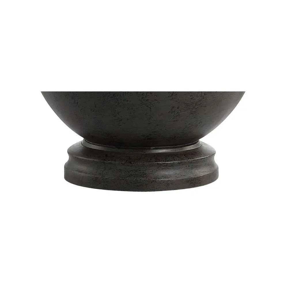 26" Dark Gray Novelty Table Lamp LED With Drum Shade HomeRoots