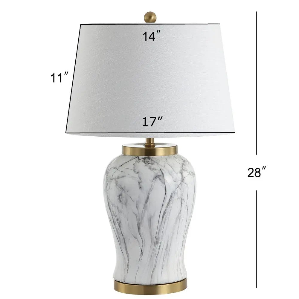 28" Gold Novelty Table Lamp LED With Globe Shade HomeRoots