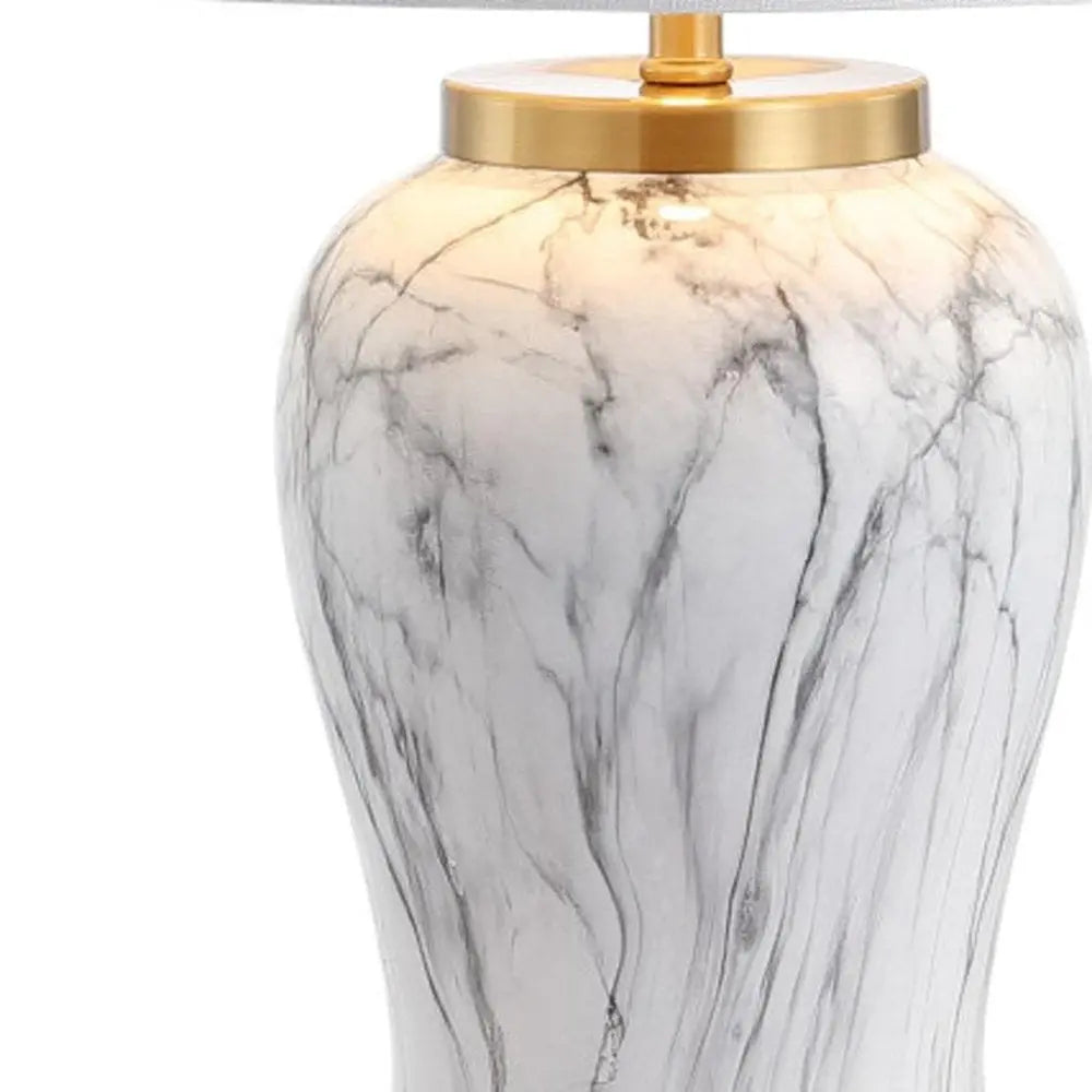 28" Gold Novelty Table Lamp LED With Globe Shade HomeRoots