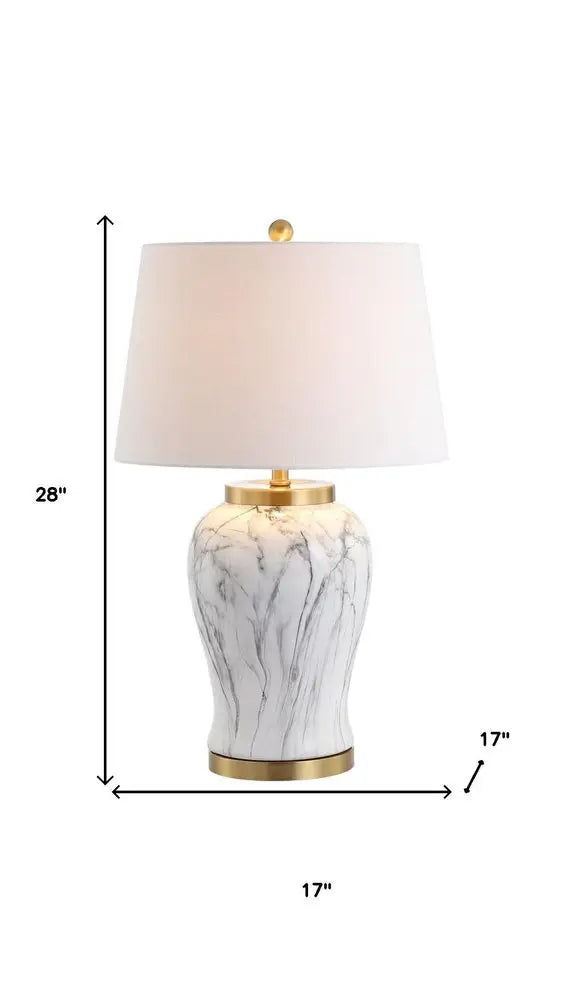 28" Gold Novelty Table Lamp LED With Globe Shade HomeRoots