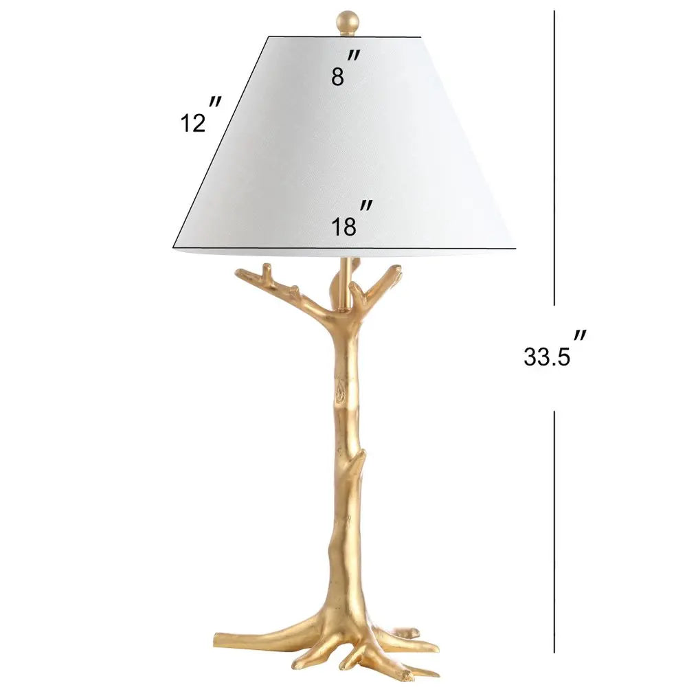 34" Gold Novelty Table Lamp LED With Empire Shade HomeRoots