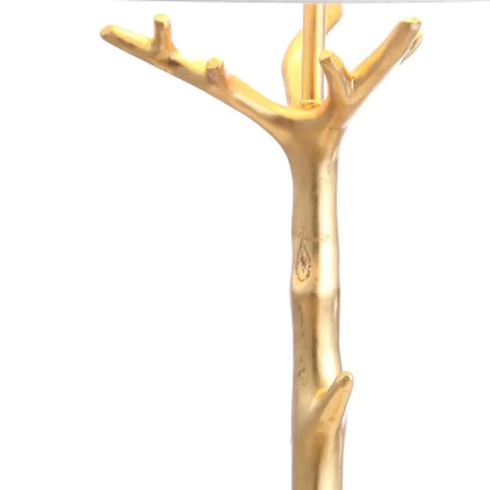 34" Gold Novelty Table Lamp LED With Empire Shade HomeRoots