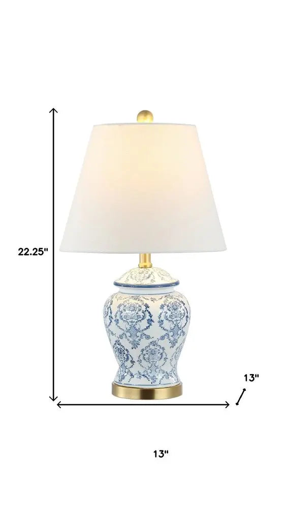 22" Gold Urn Table Lamp LED With Empire Shade HomeRoots