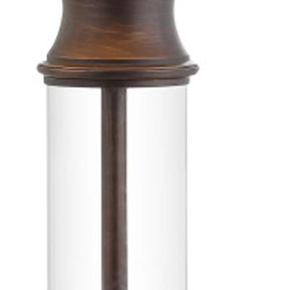 Set of Two 32" Bronze Novelty Table Lamps LED With Drum Shades HomeRoots