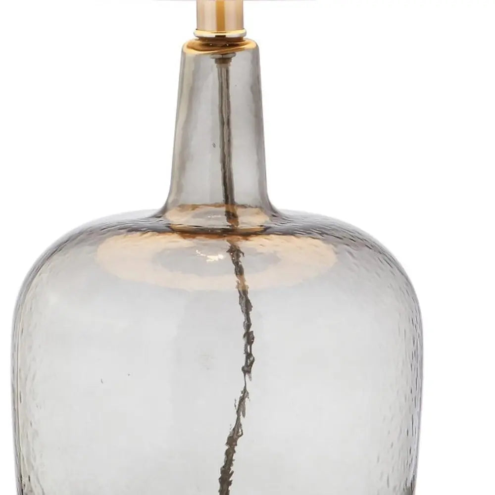 26" Clear Novelty Table Lamp LED With Drum Shade HomeRoots