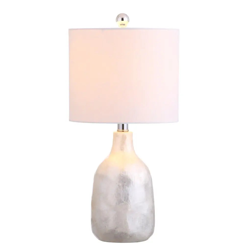 21" Clear Novelty Table Lamp LED With Drum Shade HomeRoots