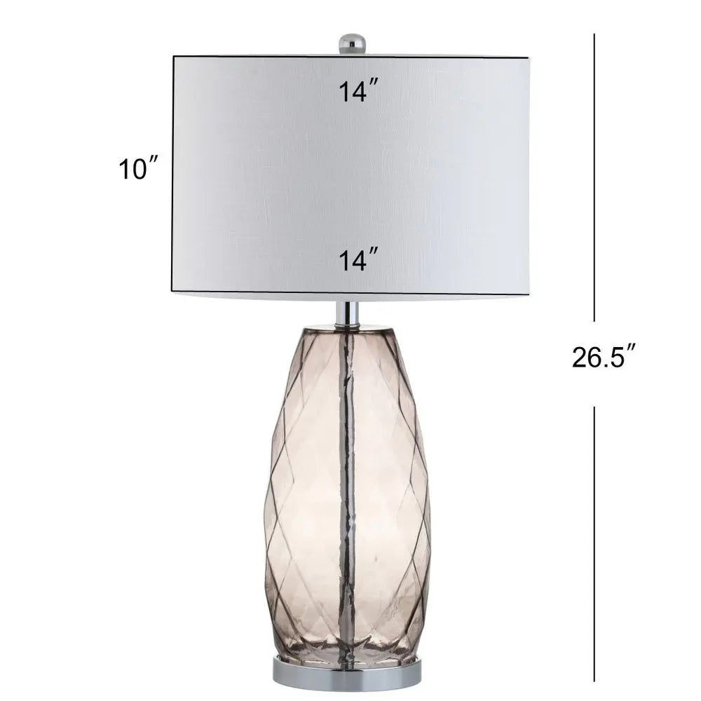 27" Silver Novelty Table Lamp LED With Drum Shade HomeRoots