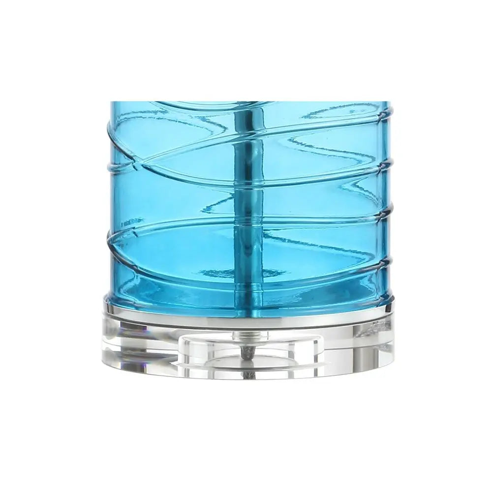 Set of Two 28" Clear Novelty Table Lamps LED With Globe Shades HomeRoots