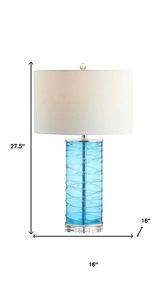 Set of Two 28" Clear Novelty Table Lamps LED With Globe Shades HomeRoots