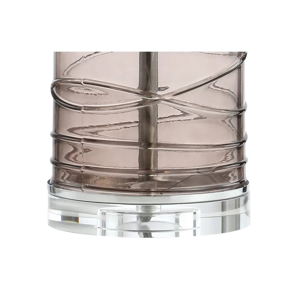 Set of Two 28" Clear Novelty Table Lamps LED With Globe Shades HomeRoots