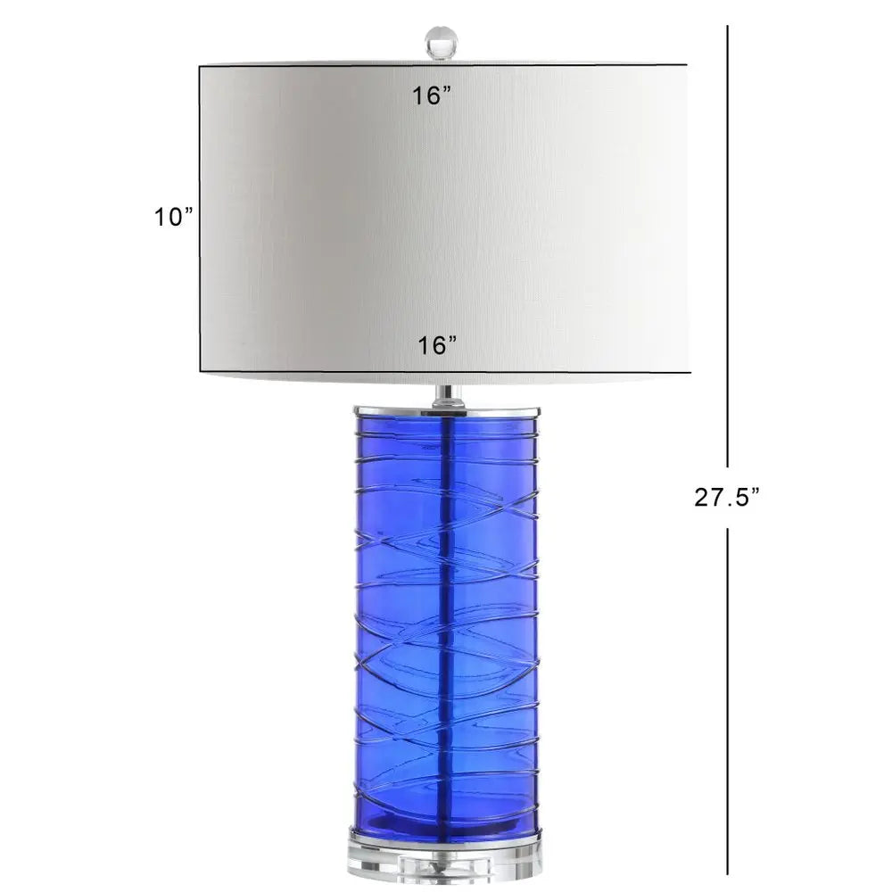 Set of Two 28" Clear Novelty Table Lamps LED With Globe Shades HomeRoots