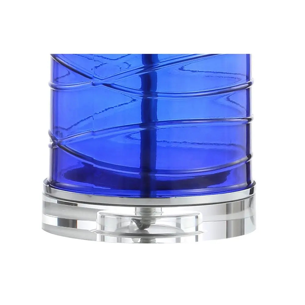 Set of Two 28" Clear Novelty Table Lamps LED With Globe Shades HomeRoots